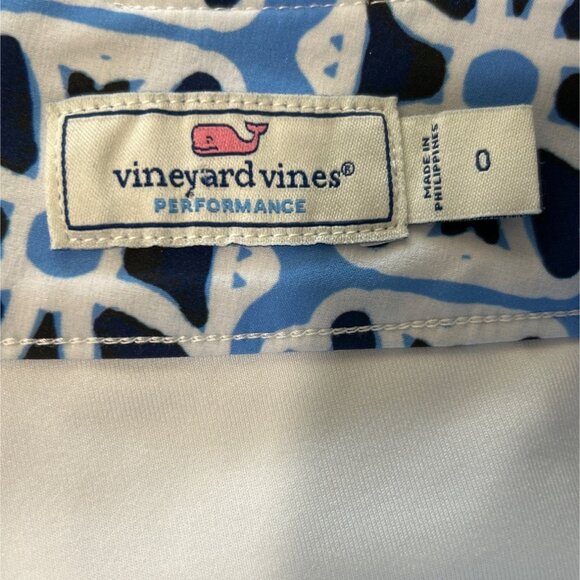 Vineyard Vines Performance Womens Skort White Blue Print Size 0 - Picture 3 of 8